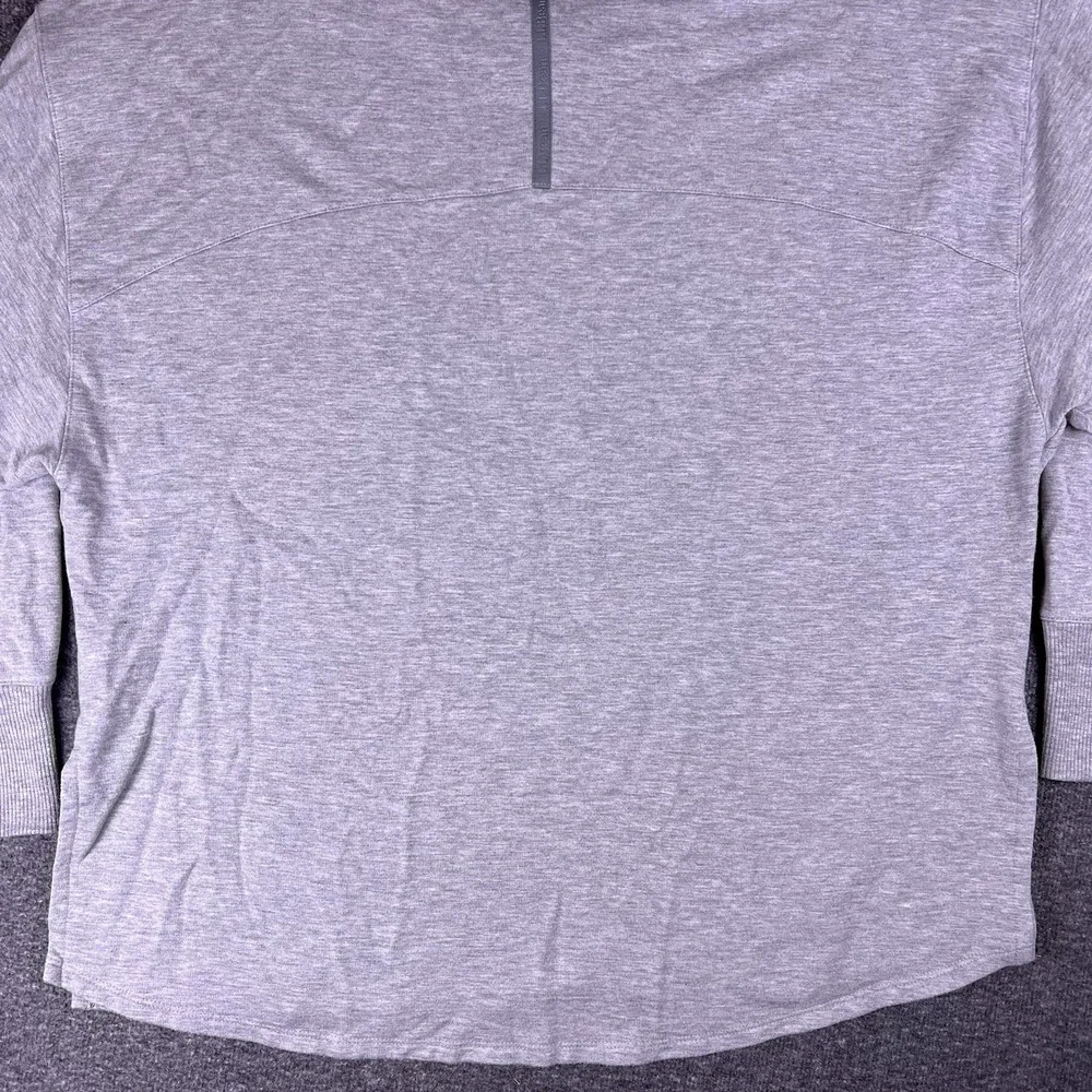 LL Bean Sweater Womens Medium Gray Heathered Dolman Lightweight Pullover Stretch